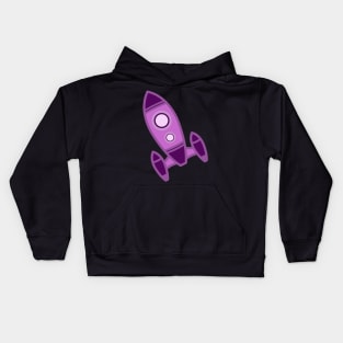 Purple Spaceship Kids Hoodie